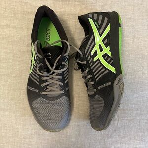 Asics FuzeX TR Men's 9.5 Aluminum, Green Gecko S613N